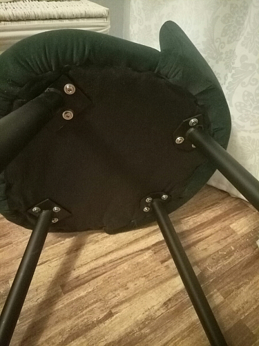 Стул на металлокаркасе Gabi 1 light blue / black / gold фото покупателя 965