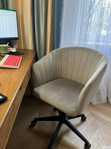 Компьютерное кресло Тибо светло-коричневый / белый фото покупателя 34