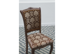 Деревянный стул Луиджи белый / бежевый из шоурума 1