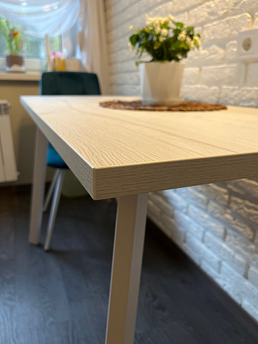 Стол Тринити Лофт 120 32 мм бетон / черный матовый фото покупателя 595