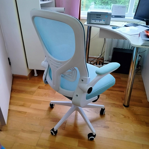Компьютерное кресло Konfi light gray / blue / white фото покупателя 191