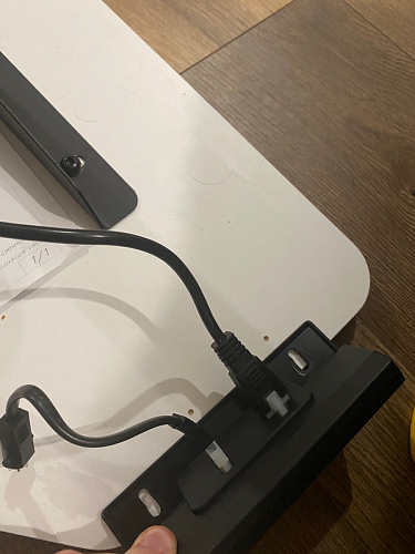 Компьютерный стол Маркос с механизмом подъема 120х75х75 черный / кантри орех фото покупателя 6