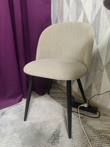 Стул на металлокаркасе Gabi latte / gold / black фото покупателя 842