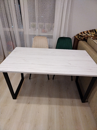 Деревянный стол Лота Лофт 120x75 дуб крафт табачный / черный матовый фото покупателя 523