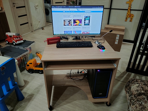 Компьютерный стол КСТ-15 бетон фото покупателя 6