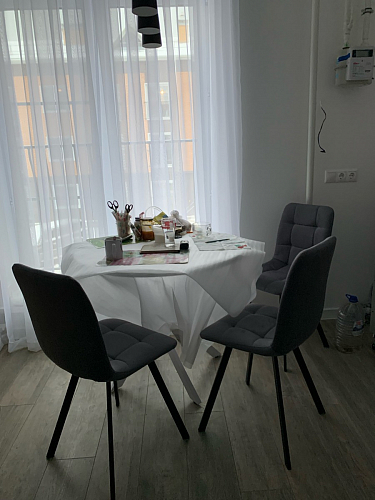 Стул на металлокаркасе Чилли черный / зеленый фото покупателя 1054