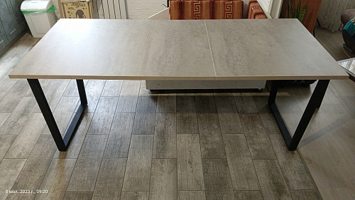 Стол раскладной Лота Лофт 120 25 мм юта / черный матовый фото покупателя 552