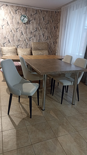 Стул на металлокаркасе Kora light purple / black фото покупателя 40