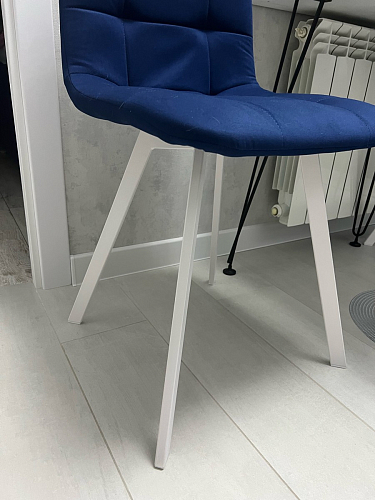 Стул на металлокаркасе Чилли К светло-серый велюр / черный каркас фото покупателя 703