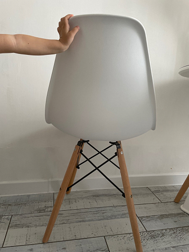 Пластиковый стул Eames PC-015 серо-голубой / дерево фото покупателя 121