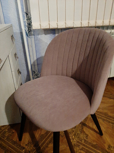 Стул на металлокаркасе Gabi 1 light purple / black / gold фото покупателя 246