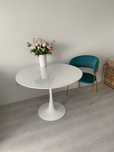 Стул на металлокаркасе Kamelia бежевый / золотой фото покупателя 32