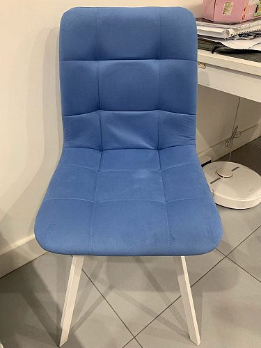 Стул на металлокаркасе Чилли светло-серый / белый каркас фото покупателя 417