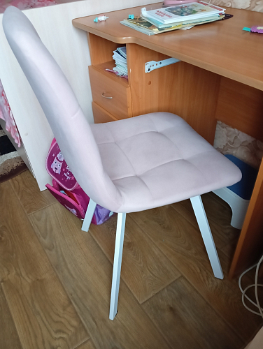 Стул на металлокаркасе Чилли светло-серый / белый каркас фото покупателя 633