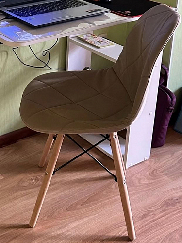 Стул Сindy Eames/Синди Имс мод. 001 yellow / natural фото покупателя 58