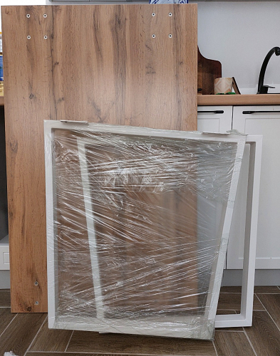 Деревянный стол Лота Лофт 140х80 черный матовый / бетон светлый фото покупателя 268