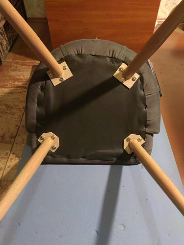 Стул на металлокаркасе Morgan blue / black фото покупателя 16