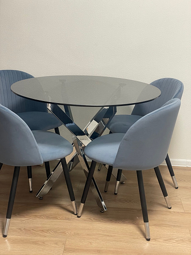 Стул на металлокаркасе Gabi 1 light purple / black фото покупателя 646