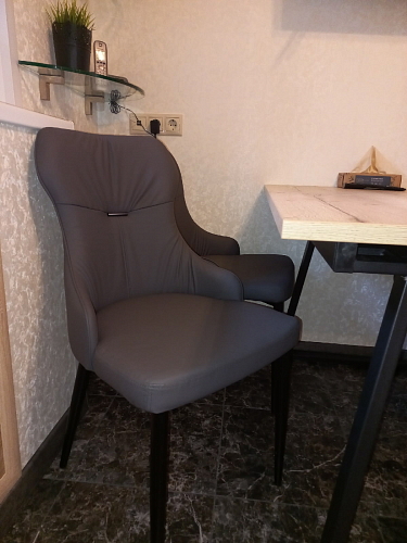 Стул на металлокаркасе Neli beige / black фото покупателя 3