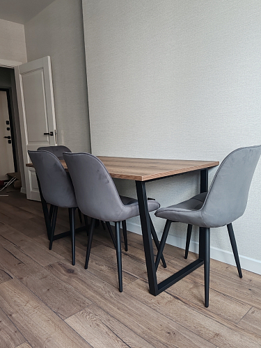 Деревянный стол Лота Лофт 120x75 дуб крафт табачный / черный матовый фото покупателя 442