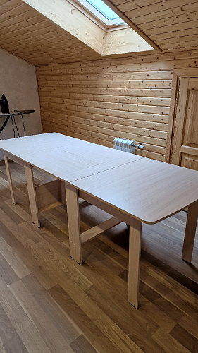 Стол обеденный раздвижной СтК7 дуб молочный фото покупателя 206