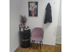 Стул на металлокаркасе Gabi 1 бежевый / черный с серебряными наконечниками фото покупателя 706