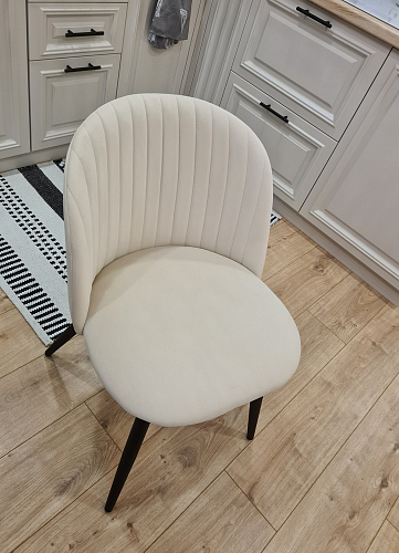 Стул на металлокаркасе Gabi dark beige / black / silver фото покупателя 872