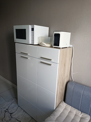 Комод Лайн 13.121 дуб серый craft K 002 PW / белый глянец пвх фото покупателя 7