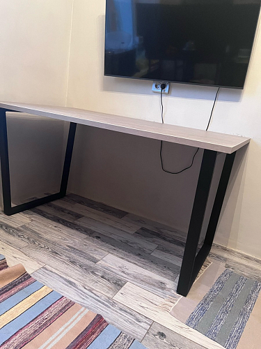 Деревянный стол Лота Лофт 120х75 белый матовый / дуб крафт золотой фото покупателя 680