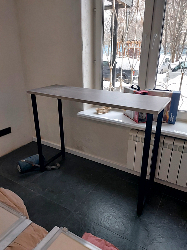 Барная стойка Дилан Лофт 120х40х90 бетон светлый фото покупателя 59