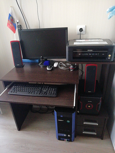 Компьютерный стол Джаз-24 правый дуб сонома фото покупателя 193