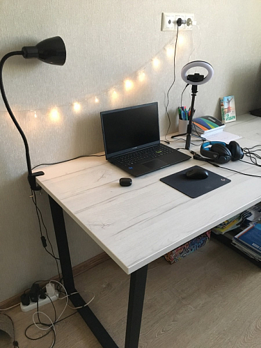 Деревянный стол Лота Лофт 120x75 дуб крафт табачный / черный матовый фото покупателя 226