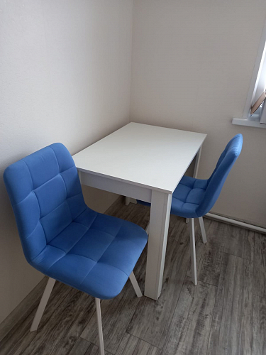 Стул на металлокаркасе Чилли синяя ткань / белый фото покупателя 364