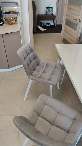 Стул на металлокаркасе Челси морская волна / черный фото покупателя 45