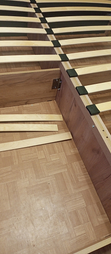 Двуспальная кровать Клауд 160х200 парящая дуб крафт золотой / антрацит фото покупателя 100