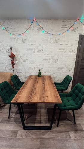 Деревянный стол Лота Лофт 120x75 дуб крафт табачный / черный матовый фото покупателя 351