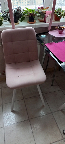 Стул на металлокаркасе Чилли К темно-серый (velutto 32) / черный фото покупателя 343