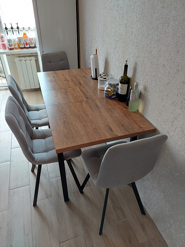 Стул на металлокаркасе Чилли синяя ткань / белый фото покупателя 71