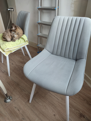 Стул на металлокаркасе Седа К латте / черный фото покупателя 203