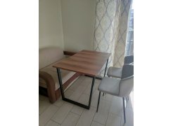 Деревянный стол Лота Лофт 120(160)х75 черный матовый / бетон светлый фото покупателя 30