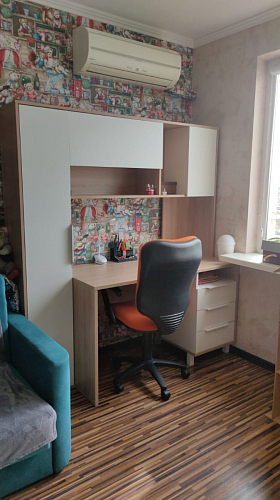 Компьютерный стол Комфорт 12.95 N дуб сонома / сатин фото покупателя 5