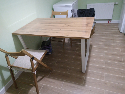 Стол Лота Лофт 140 25 мм черный матовый / бетон фото покупателя 944