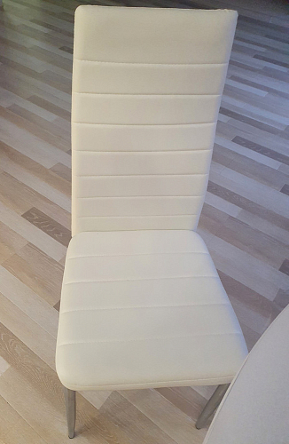 Стул на металлокаркасе DC2-001 black / white line / white фото покупателя 52