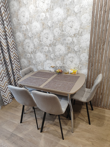 Стул на металлокаркасе Чилли синяя ткань / белый фото покупателя 557