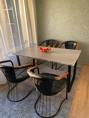 Деревянный стол Лота Лофт 140х80 дуб крафт табачный / черный матовый фото покупателя 218