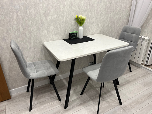 Стул на металлокаркасе Чилли светло-серый / белый каркас фото покупателя 147