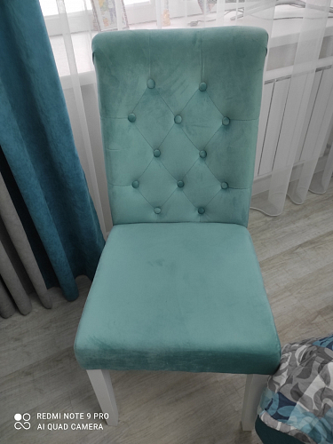 Стул Amelia white / fabric tiffany фото покупателя 22