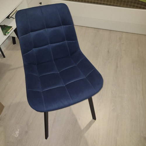 Стул на металлокаркасе Челси морская волна / черный фото покупателя 126