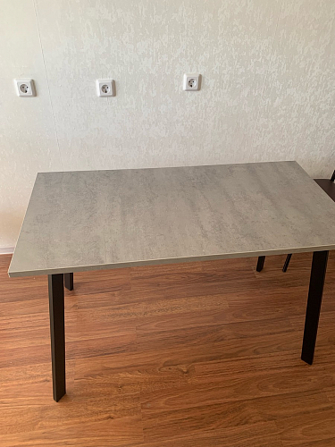 Стол Тринити Лофт 120 32 мм бетон / черный матовый фото покупателя 163