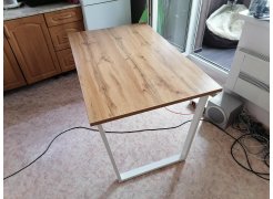 Стол Лота Лофт 140 25 мм юта / белый матовый фото покупателя 50